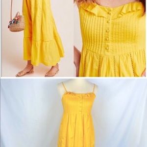 Yellow Anthro maxi dress